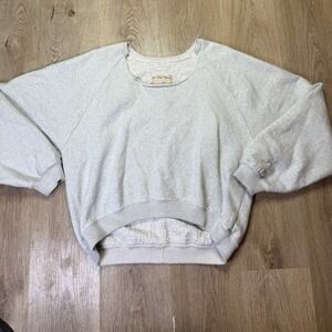 Free People We the Free Midnight Pullover‎ Sweatshirt Size M Gray Slouchy NEW